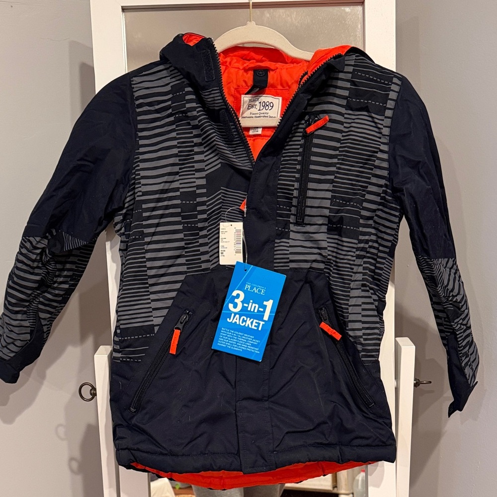 The Children's Place Navy and Orange 3-in-1 Jacket